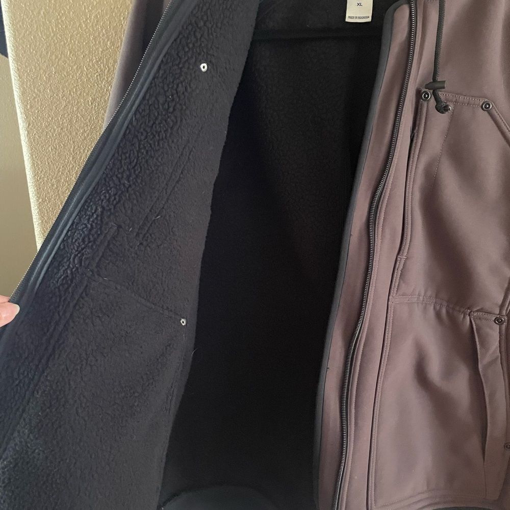 Men’s Duluth Trading Company Prudhoe Bay Brown Black Hooded Action Jacket XL - Picture 6 of 16